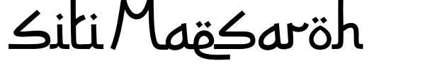 Siti Maesaroh font