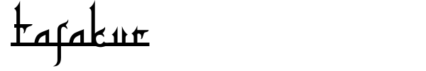 Tafakur font
