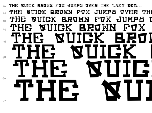 Mucho Power font waterfall