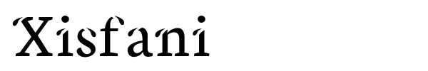 Xisfani font