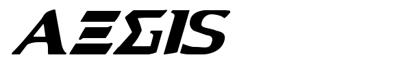 Aegis font preview