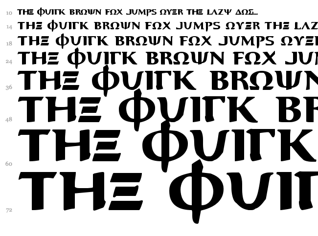 Aegis font waterfall