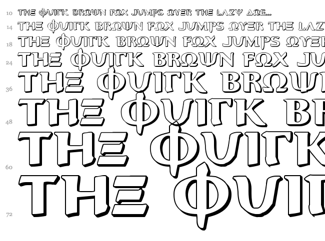 Aegis font waterfall