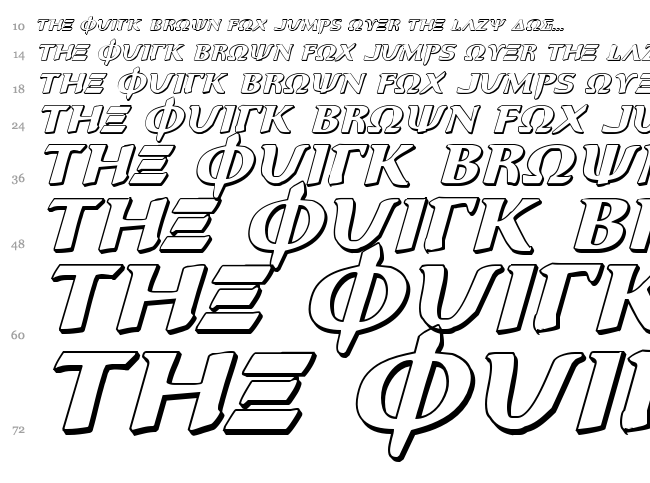 Aegis font waterfall