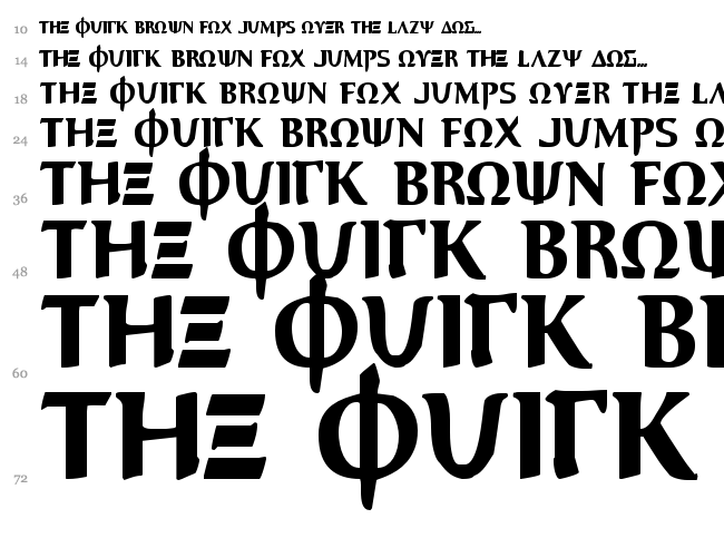 Aegis font waterfall
