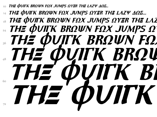Aegis font waterfall