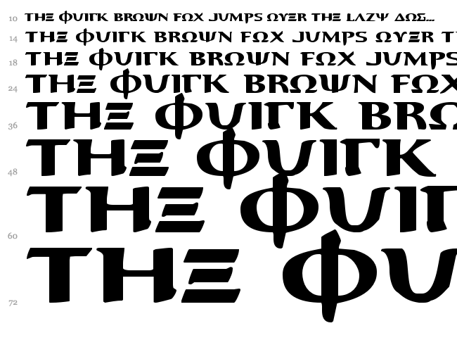 Aegis font waterfall