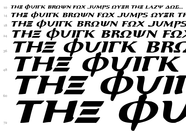 Aegis font waterfall