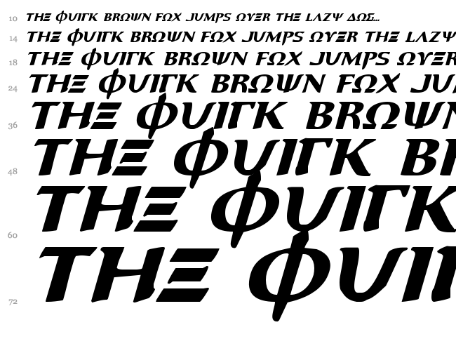 Aegis font waterfall