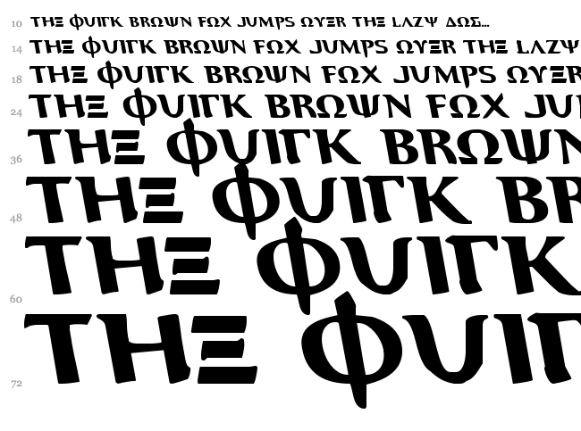 Aegis font waterfall