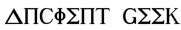 Ancient Geek font