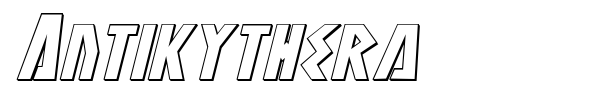 Antikythera font preview