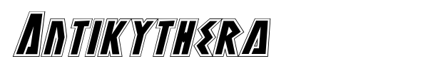 Antikythera font preview