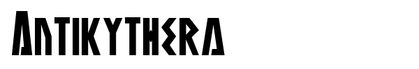 Antikythera font preview