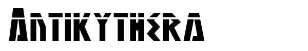 Antikythera font preview