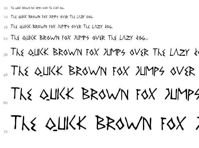 Daily Routine font waterfall