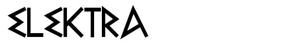 Elektra font