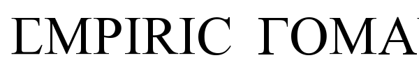 Empiric Roman font preview