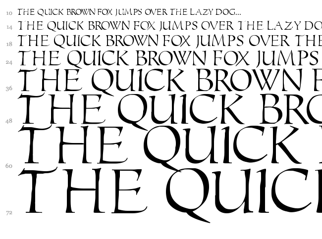 Monograms Toolbox font waterfall