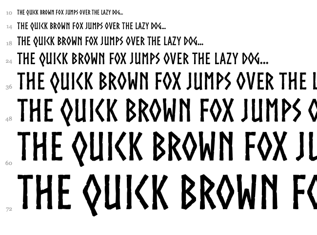 Norse font waterfall