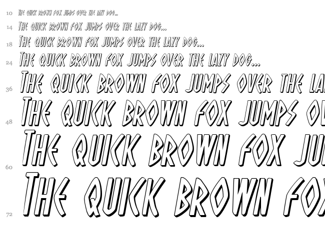 Oh Mighty Isis font waterfall