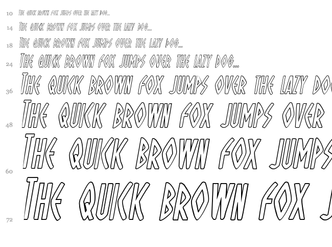 Oh Mighty Isis font waterfall