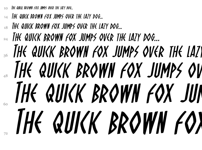Oh Mighty Isis font waterfall