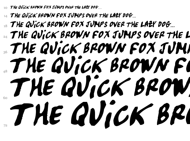 Pascal font waterfall