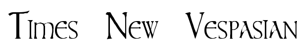 Times New Vespasian font