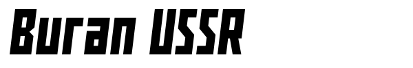 Buran USSR font