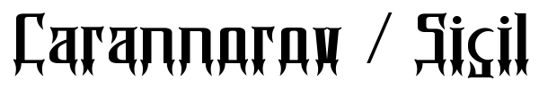 Carannorov / Sigil font