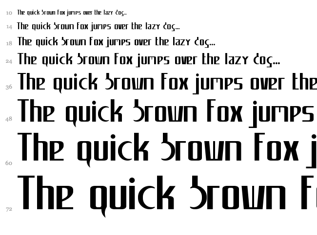 Carannorov / Sigil font waterfall