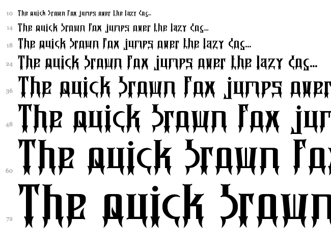 Carannorov / Sigil font waterfall