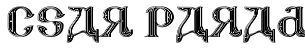 Csar Parade Dress Display Caps font