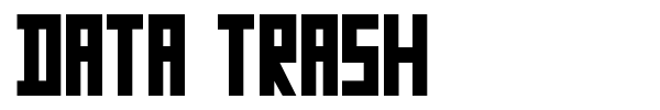 Data Trash font