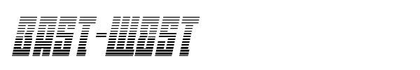 East-West font preview