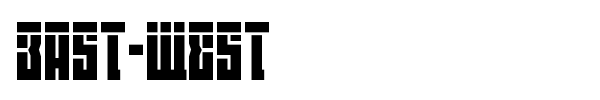 East-West font preview