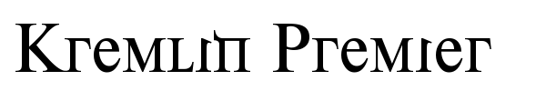 Kremlin Premier font