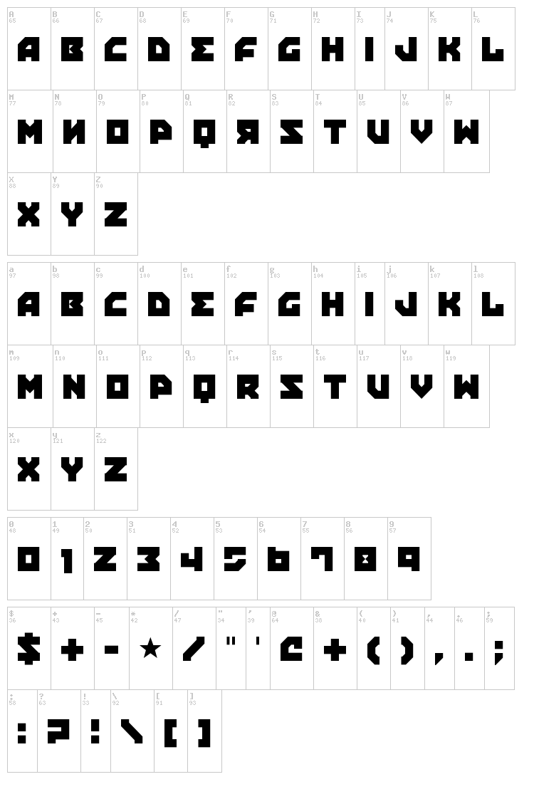Propaganda font map