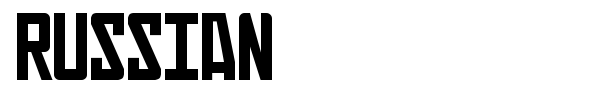 Russian font