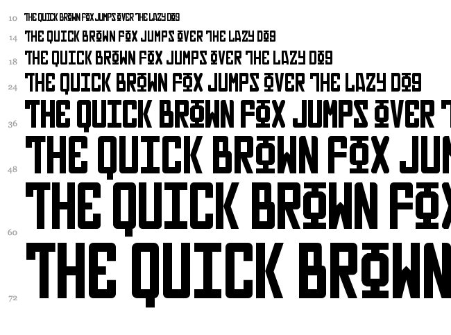 Russian font waterfall