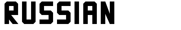 Russian font