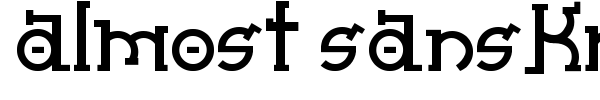 Almost Sanskrit Taj font