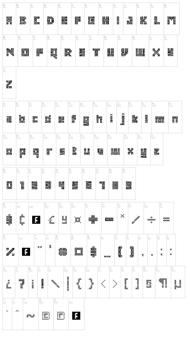 Antique Paleoindonesia font map