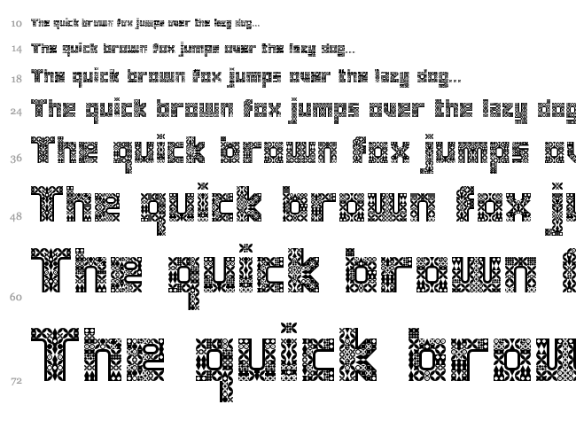 Antique Paleoindonesia font waterfall