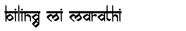 Biling Mi Marathi font