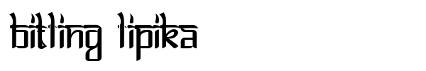 Bitling Lipika font