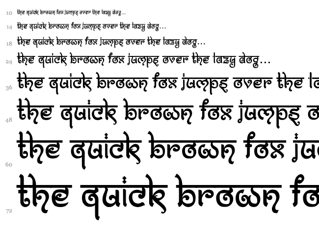 Bitling Moksh font waterfall