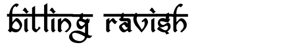 Bitling Ravish font preview