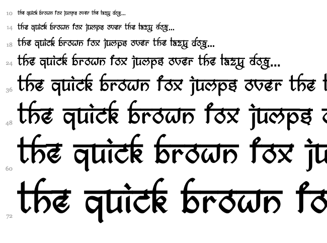 Bitling Ravish font waterfall